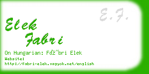 elek fabri business card